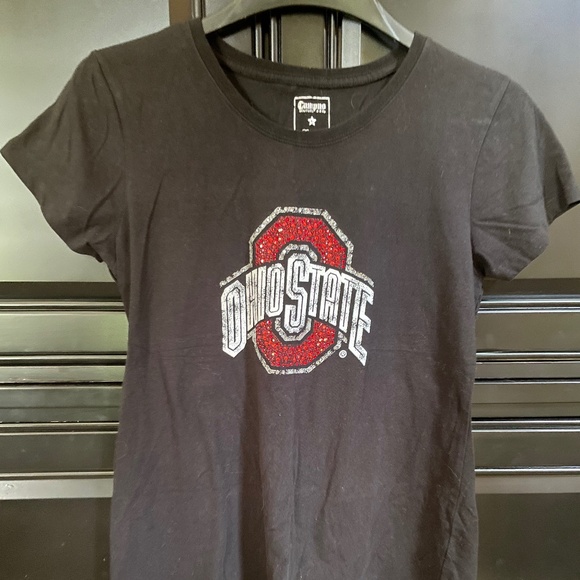 Campus Couture Block “O” Ohio State Rhinestone Tshirt-Size XL, but fits like a M - Picture 1 of 3